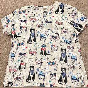 ScrubStar Independence Day Scrub Top 2XL